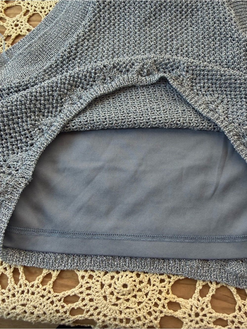 House of Harlow 1960 Light Gray Knit Cropped Tank and skirt - Picture 6 of 13
